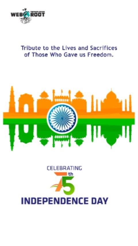 Saluting the heroes of the nation who dared to demand freedom at the cost of their lives, who lived their last breath for the nation and who cared more for motherland than their own lives. 

Let's value this precious freedom and make our nation stand out and be proud. 

Webroot Technologies wishes everyone a very Happy 75th Year of Independence. 

#independenceday2022 #IndependenceDayIndia #respectflag #indiaflag #75yearsofindependence #15thaugust #jaihind  #IndependenceDay #happyindependenceday #india #august #freedom #independence #HarGharTiranga #IndiaAt75 #AzadiKaAmritMahotsav #digitalmarketing #SEO #growwithus #brandingspecialist #webdesignclients #websitedevelopment #graphicdesigning  #branding #webroottech #webroottechnologies