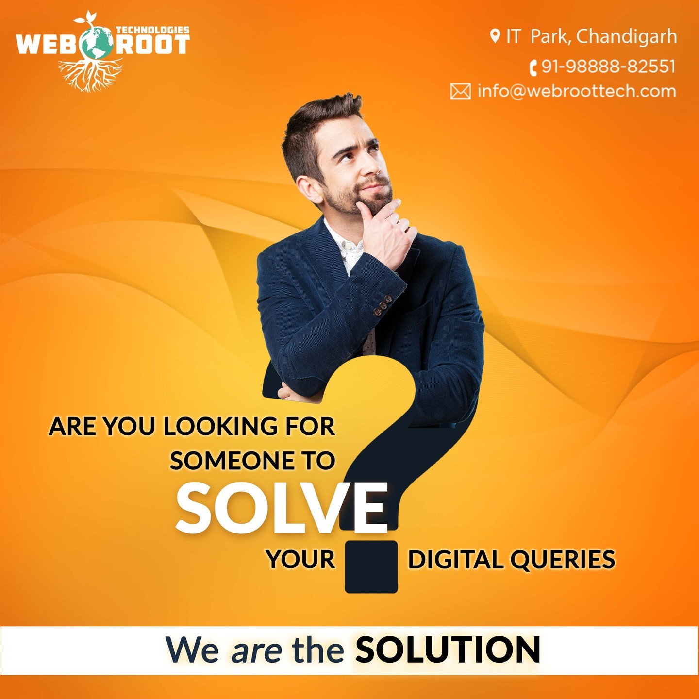 Do you require assistance with your digital queries? Wondering how a website works, which framework is best for development, how to choose a marketing niche, and how these digital developments affect your organization. The list of endless questions goes on, isn't it?

All of your queries will be answered by Webroot. Call right now to talk about your project! Let's walk together towards the path of conversions & measurable results.

Get a Quote!
Contact Us:⠀⠀⠀⠀
📞 9888882551⠀⠀⠀⠀
: info@webroottech.com⠀⠀⠀⠀
Website: https://buff.ly/3LcR0Tk

#digitalquerymedia #digitalmarketing #marketing #socialmediamarketing #socialmedia #business #seo #branding #marketingdigital #onlinemarketing #entrepreneur #instagram #advertising #contentmarketing #marketingstrategy #digitalmarketingagency #digital #marketingtips #smallbusiness #webdesign #graphicdesign #design #digitalmarketingtips #website #marketingagency #startup #motivation #success #webroottech
#digitalmarketingqueries