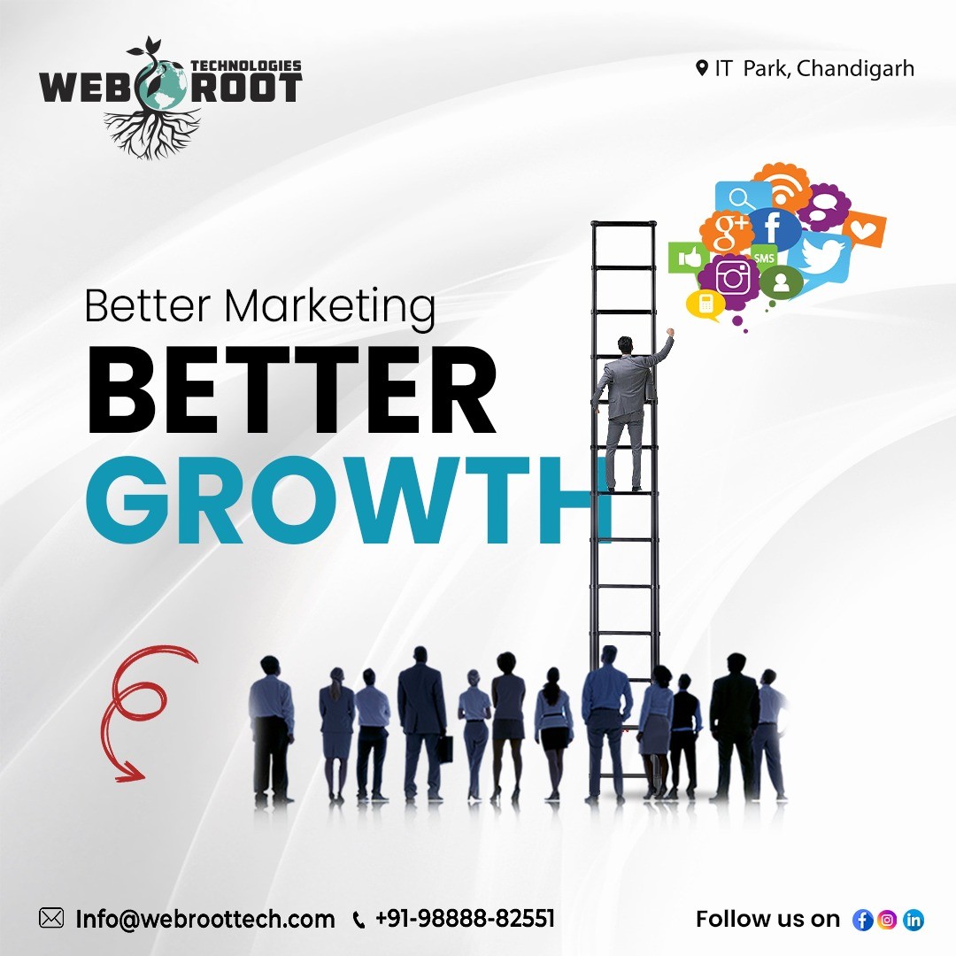 Social media is the new ladder to better brand recognition and enhanced business growth. But brand recognition demands engagement that one cannot buy as per need. Engagement can only be built by offering what indulges the audience. 

So don't only take the ladder for brand recognition but make each step upward count and start building engagement. Get Social Media Marketing done with Webroot Technologies to build your distinguished brand image. 

Get a quote today!
📞: +91-9888882551
📧: mailto:info@webroottech.com
🌐: https://buff.ly/2YRuJ7P

#socialmediamarketing #smm #SEO #marketingmagic #creativeagency #instagramcontent #marketingstrategy #branding #brandingagency #contenidodevalor #socialmediatipsforyou #socialmediamanager #instagrammarketing #indiabusiness #digitalnetworkmarketing #digitalmediamarketing #digitalindia #videomarketingstrategy #buildingyourbrand #website #startup #targetaudiencemarketing #targetaudiencereached
